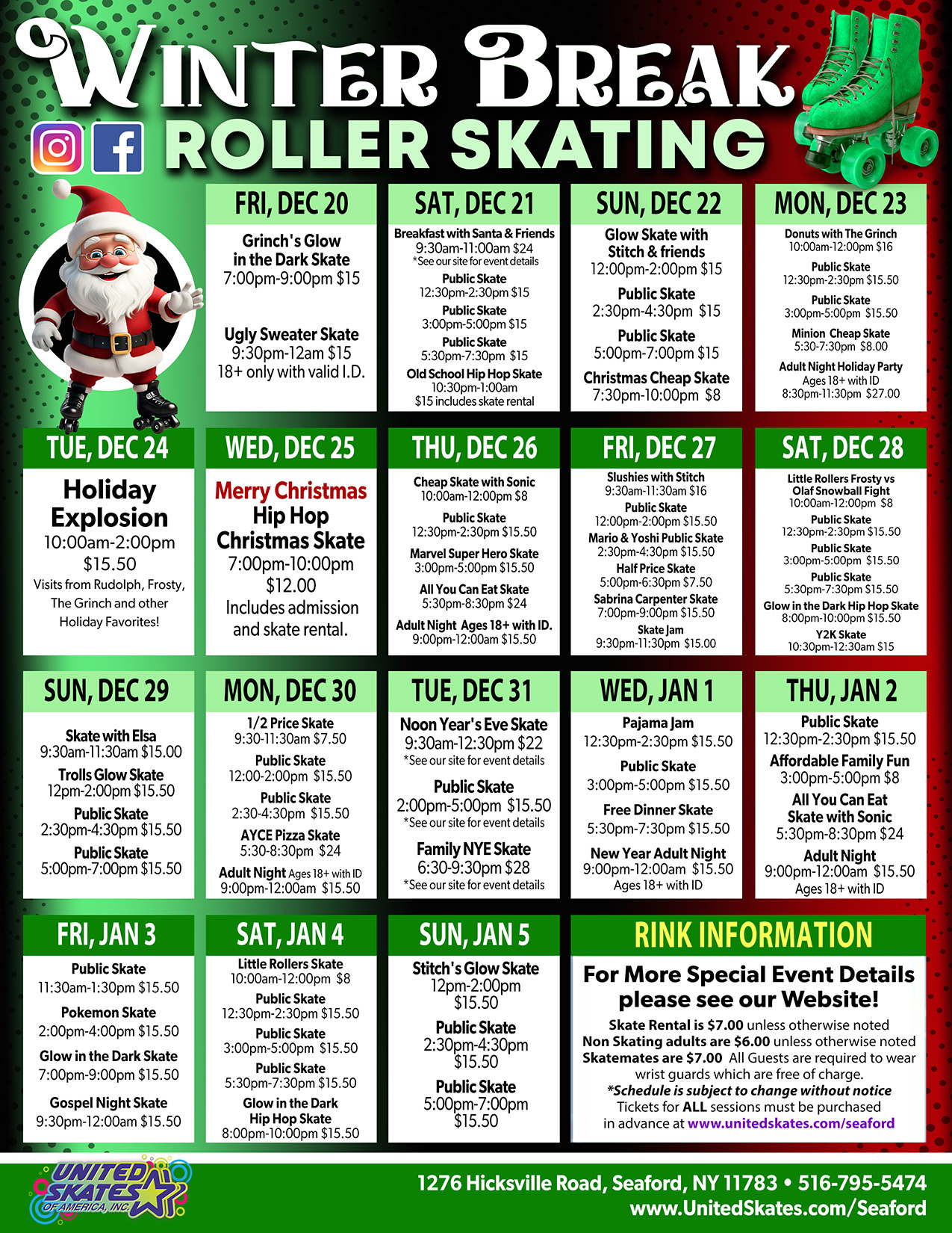 United Skates Seaford Thanksgiving Break 2024