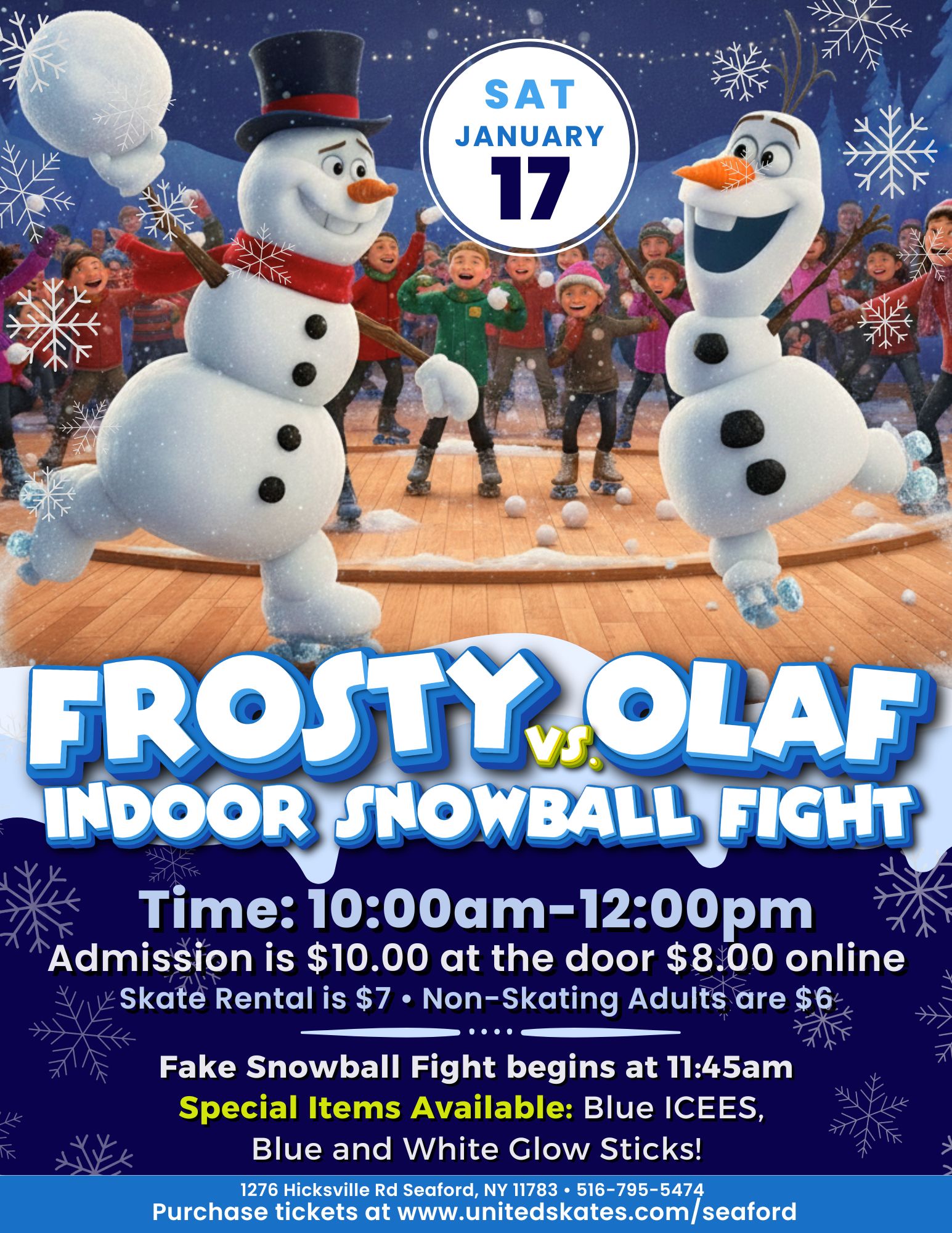 Frosty vs Olaf Indoor Snowball Fight (1)