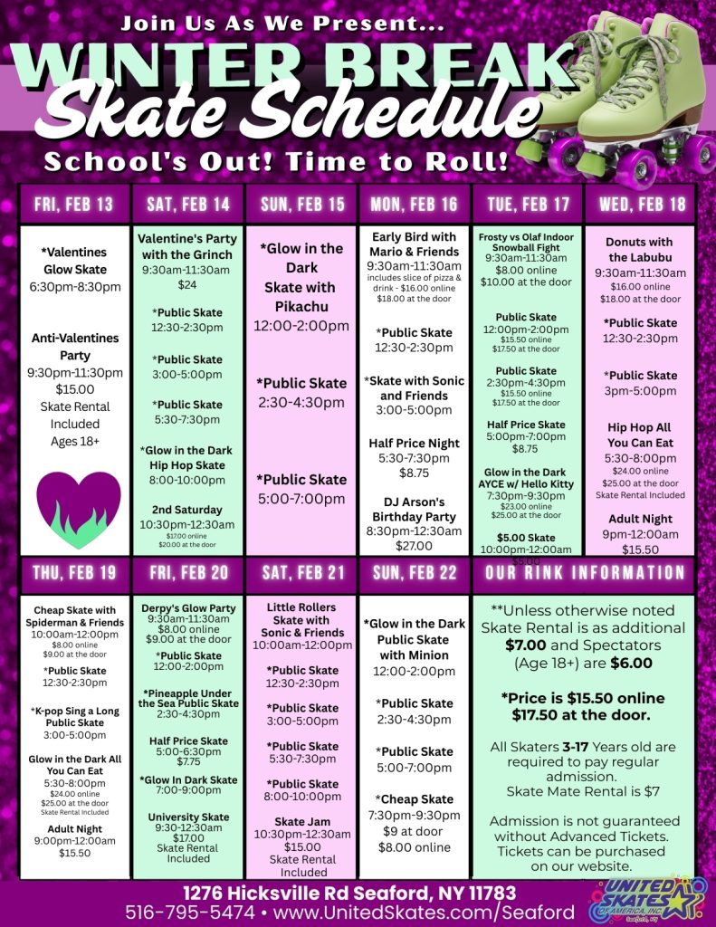 Winter Break Roller Skating at United Skates