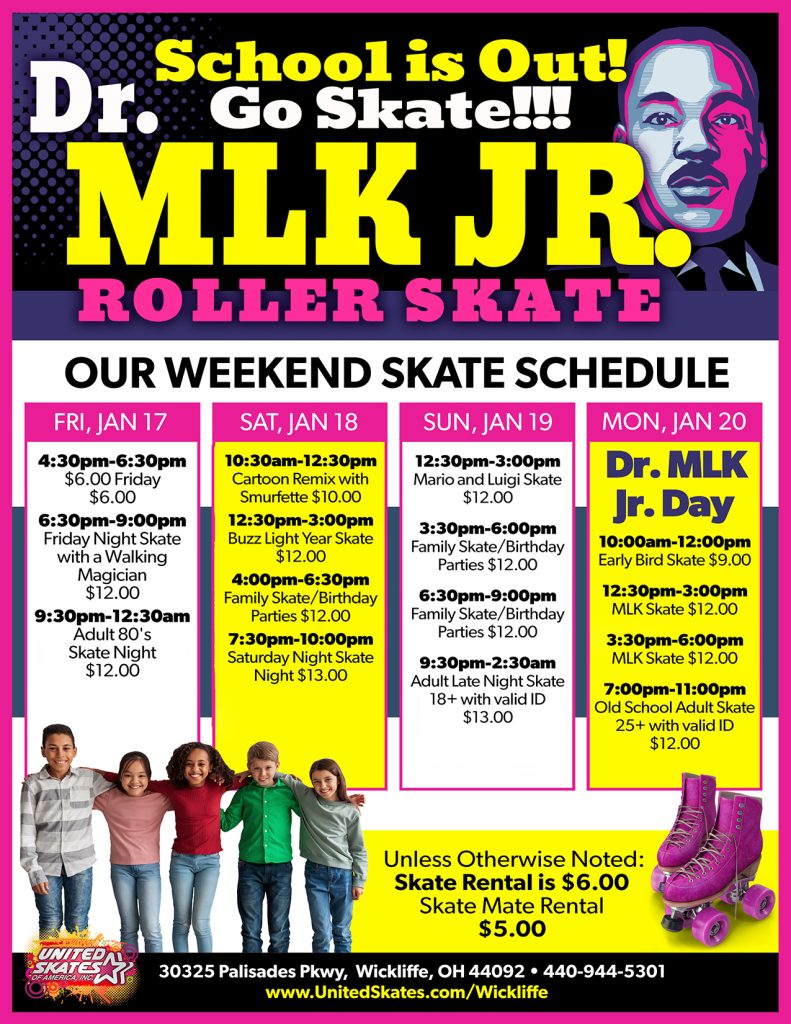 MLK roller skating weekend at United Skates Wickliffe