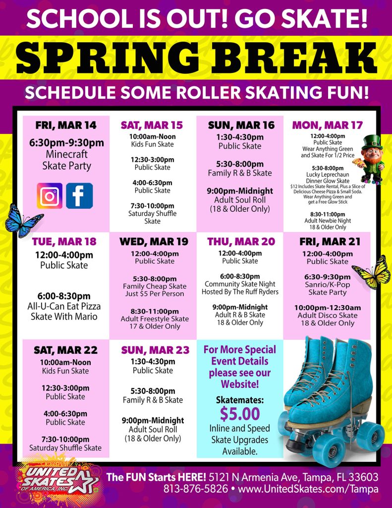 United Skates Tampa Spring Break 2025