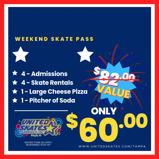 United Skates Tampa Labor Day Weekend Pass