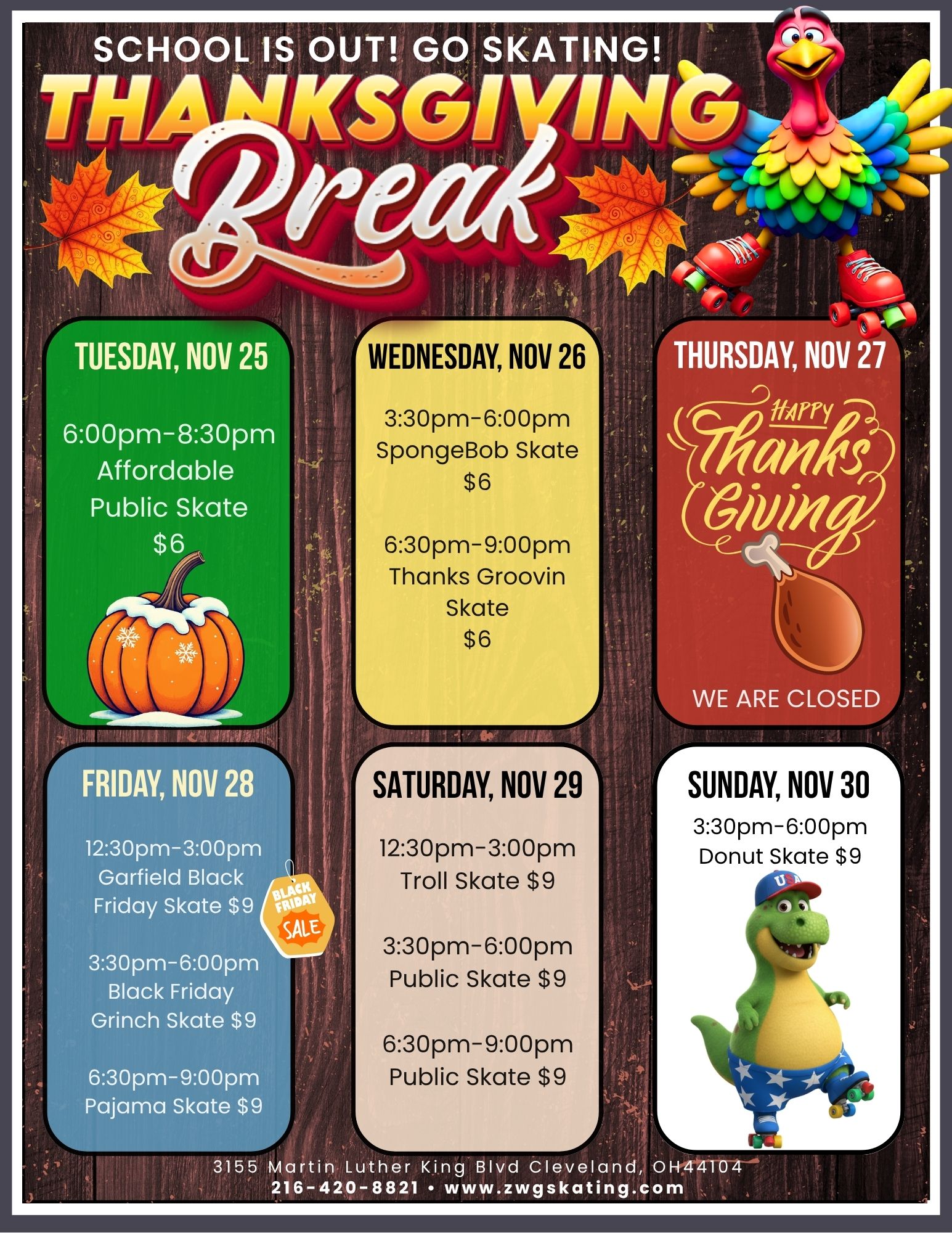 Thanksgiving Break 2025 ZWG Skating