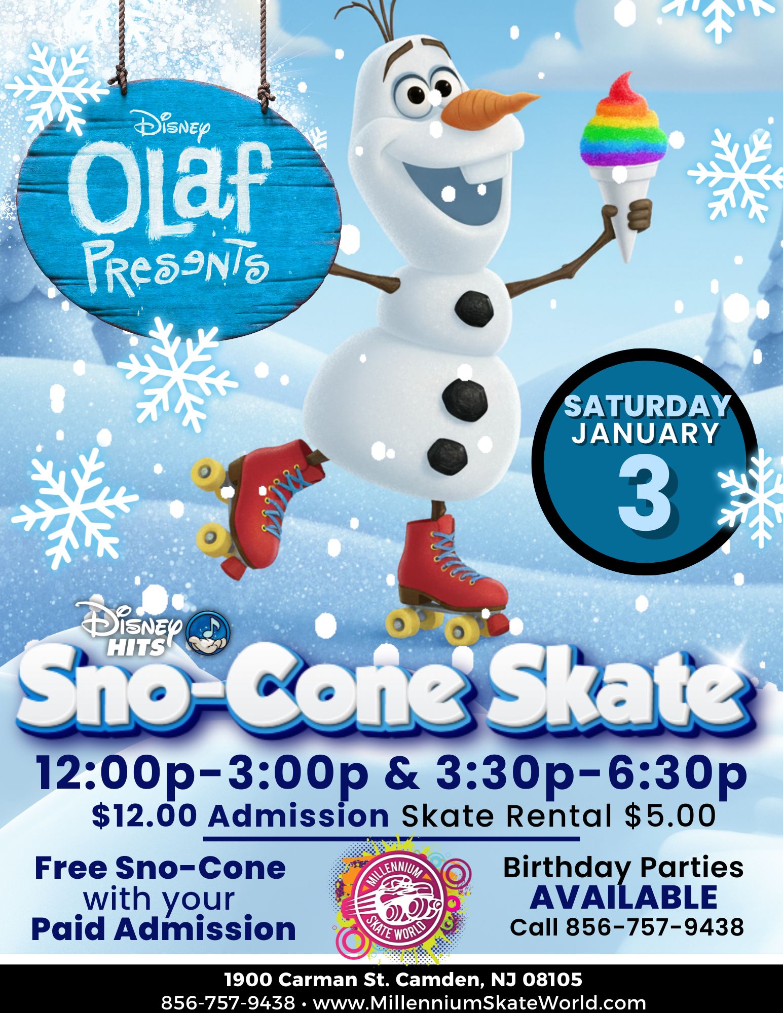 Olaf Sno Cone Skate