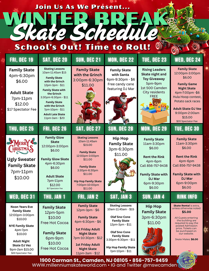 Winter Break 2025 Millennium Skate World