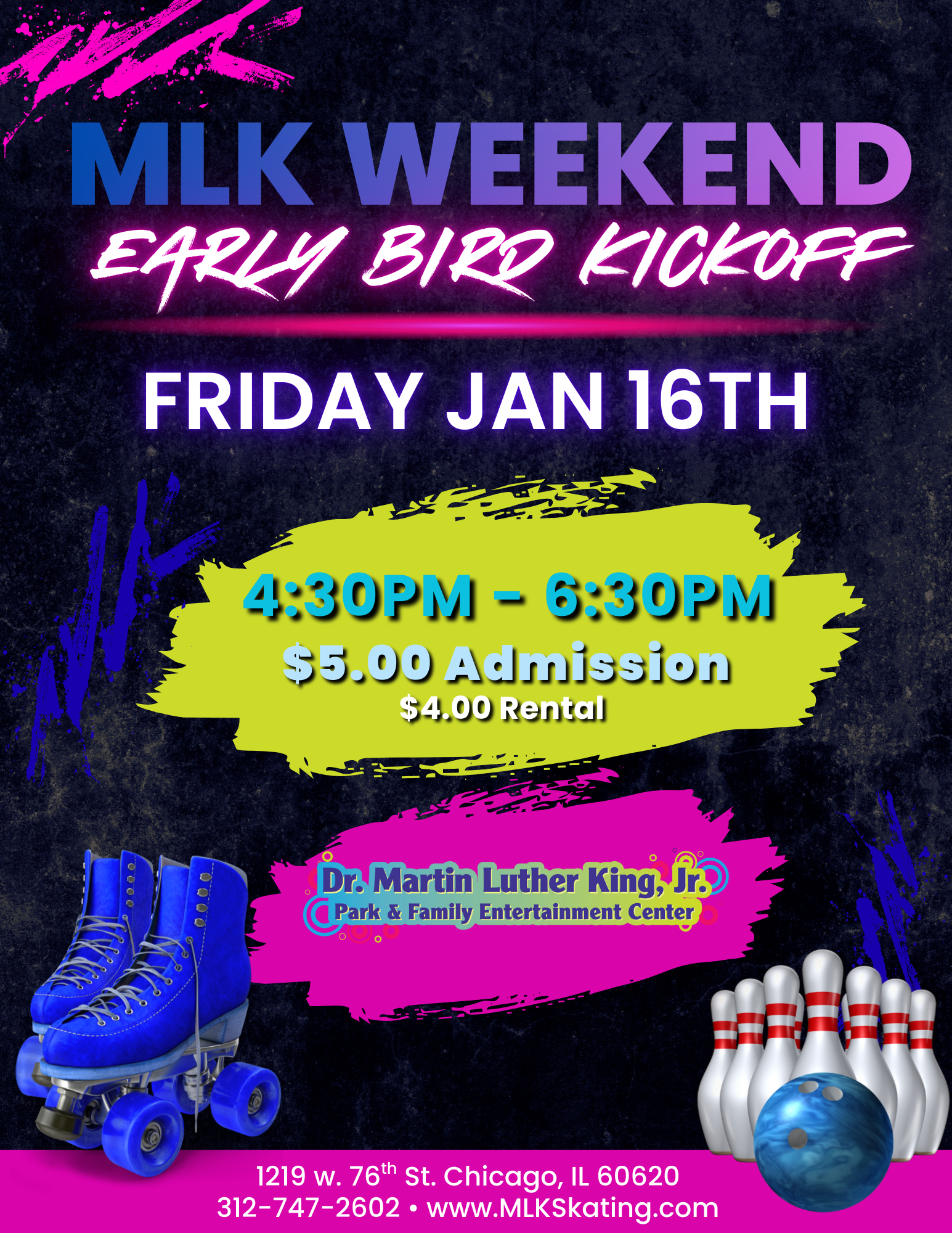 MLK WEEKEND EARLY BIRD 011626