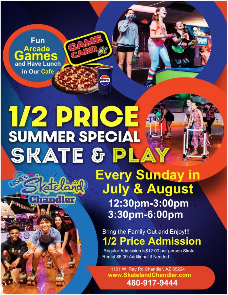 1/2 Price Sundays at Skateland Chandler