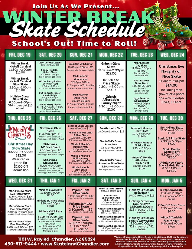 Winter Break 2025 Skateland Chandler