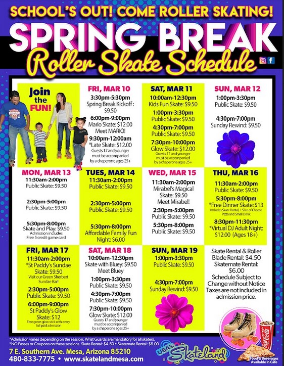 Spring Break Skating at Skateland Mesa