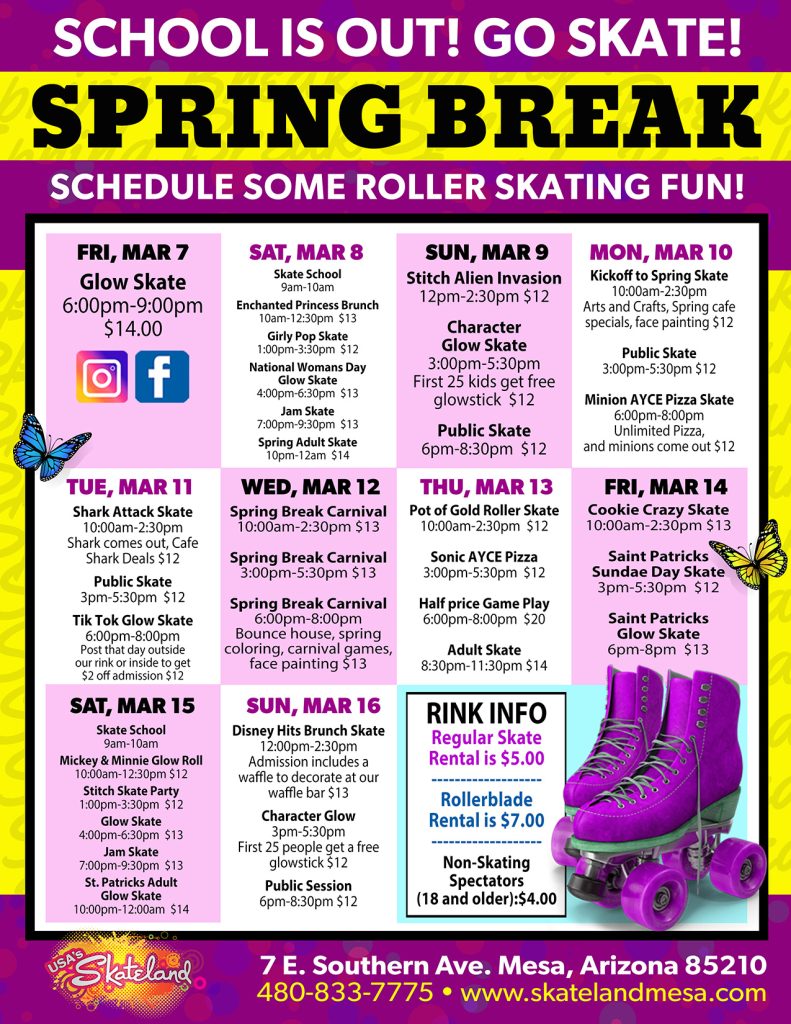 Spring Break Roller Skating @ Skateland Mesa