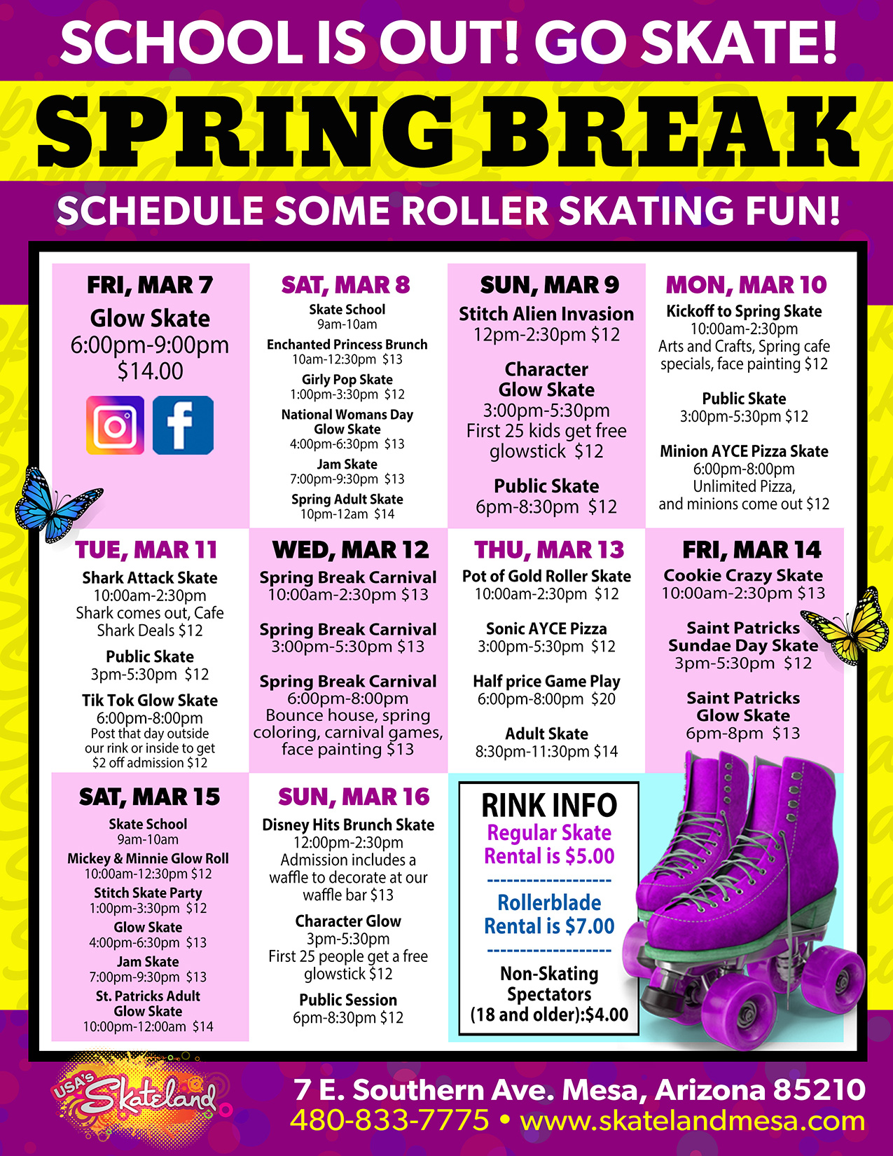 Spring Break Roller Skating @ Skateland Mesa