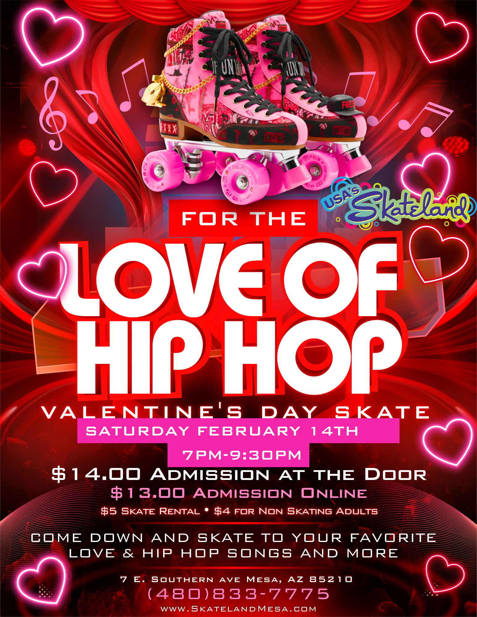 For the Love of Hip Hop Valentine’s Day Skate