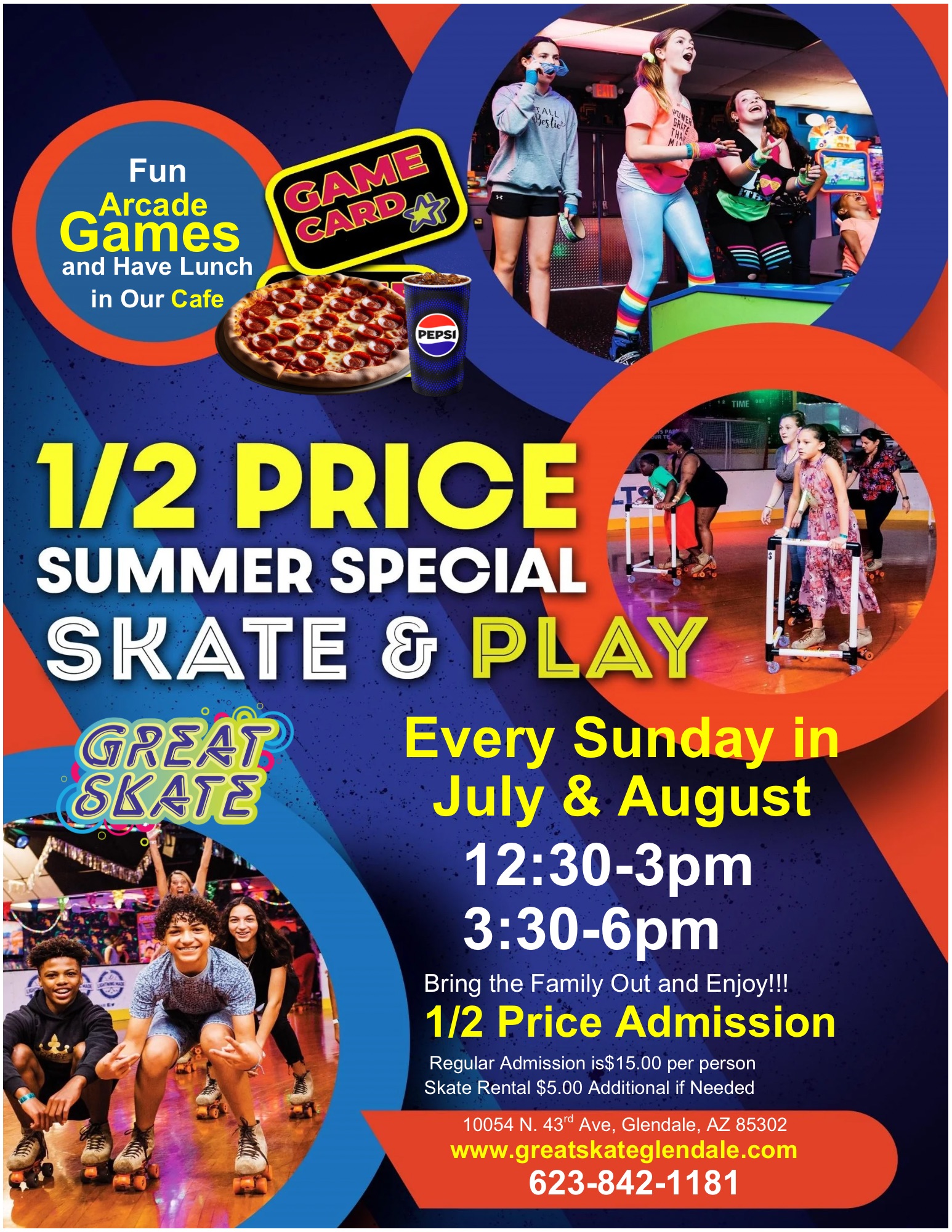 1/2 Price Sundays at Great Skate in the Summer