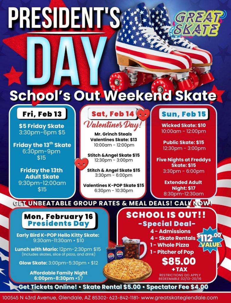 School's Out Come Roller skate with us at Great Skate