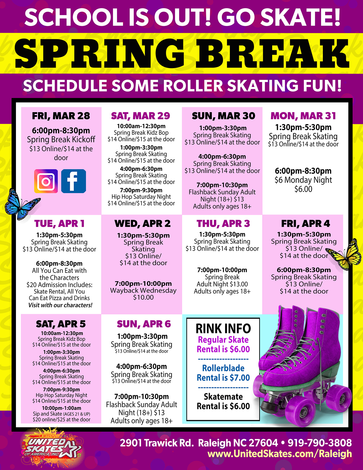 United Skates Raleigh Spring Break 2025