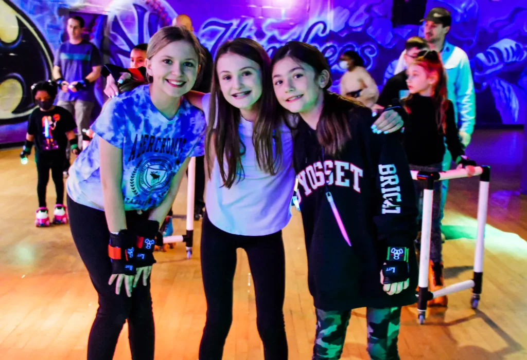 birthday teen girls on floor