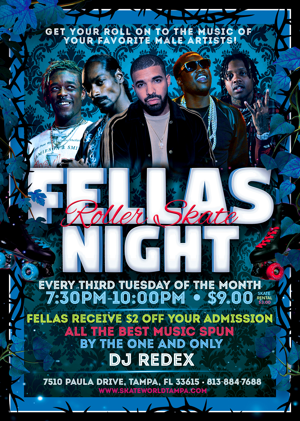 fellas night adult skate at skate world tampa