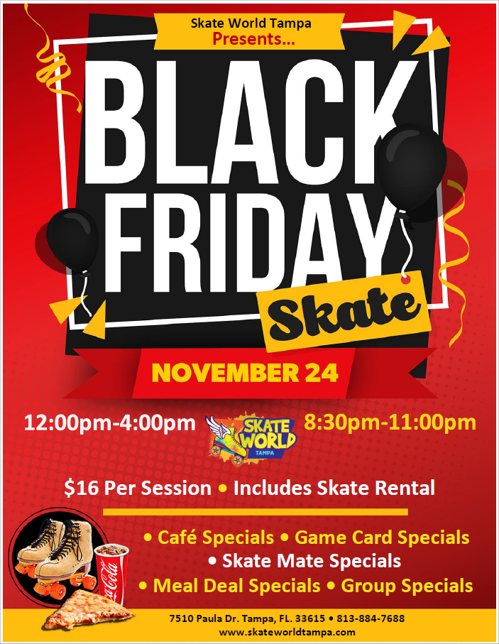 black friday skate at skate world tampa