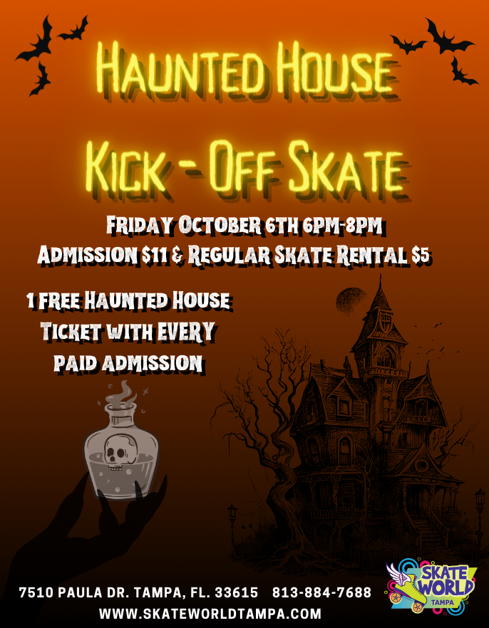 haunted house kick off skate at skate world