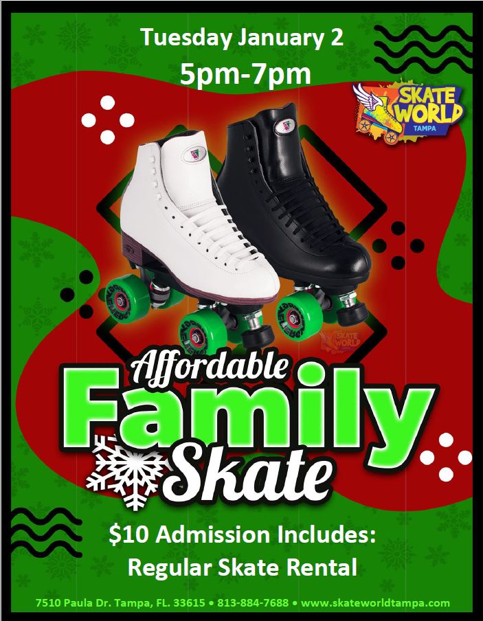 affordable family skate at skate world tampa