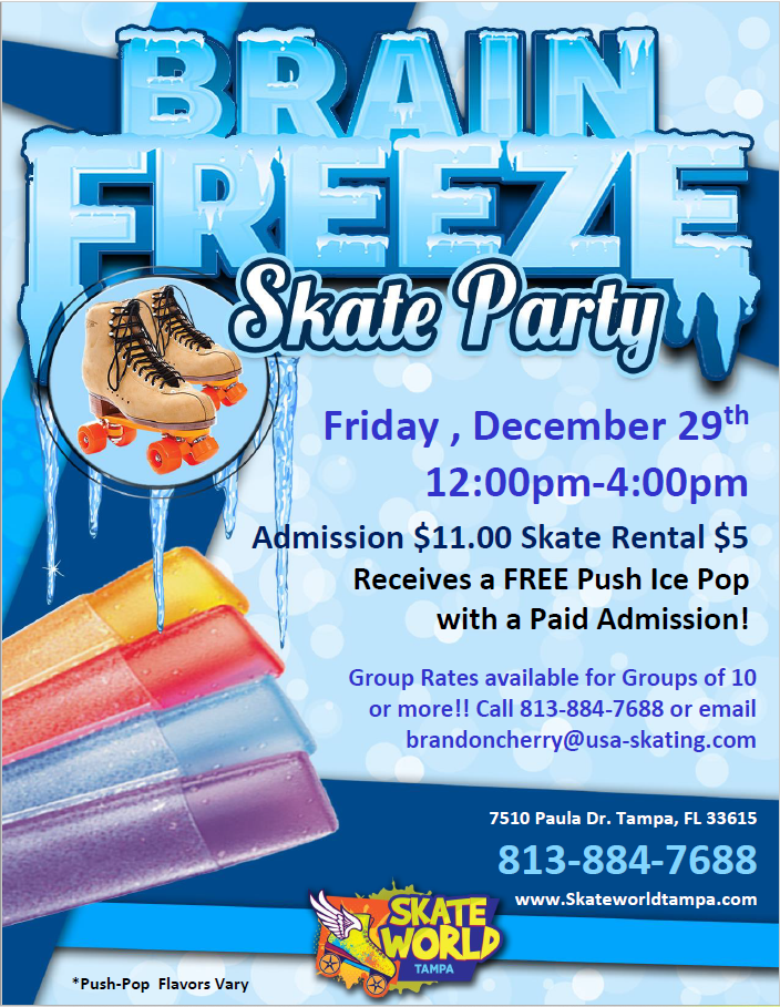 brain freeze skate at skate world tampa