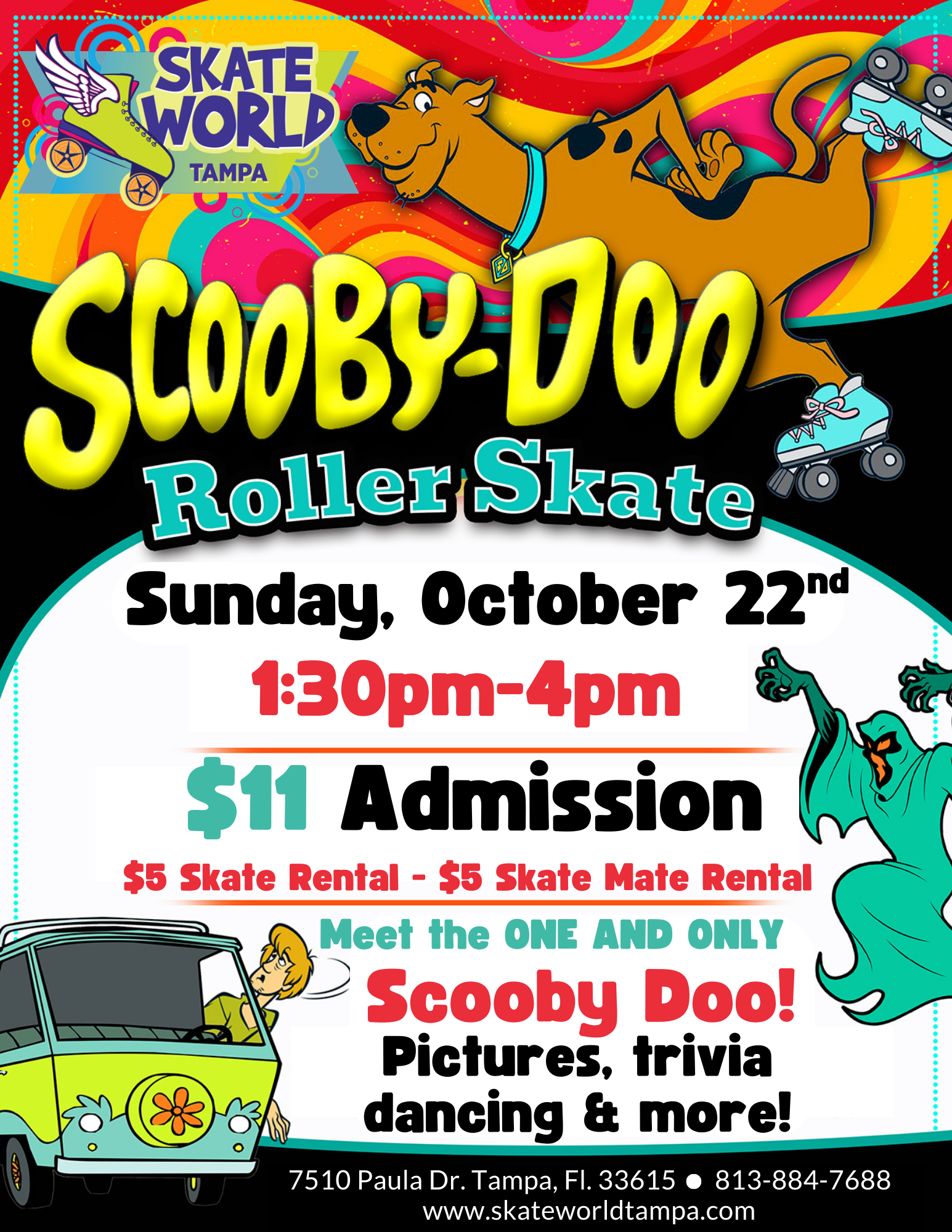 scooby doo skate at skate world tampa