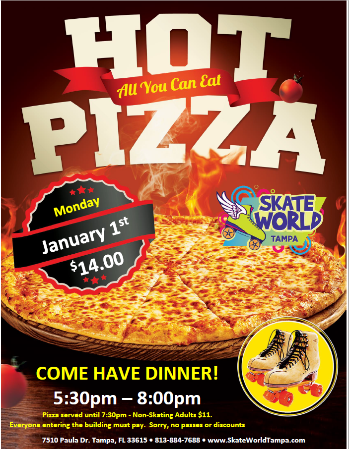 all you can eat pizza skate at skate world tampa