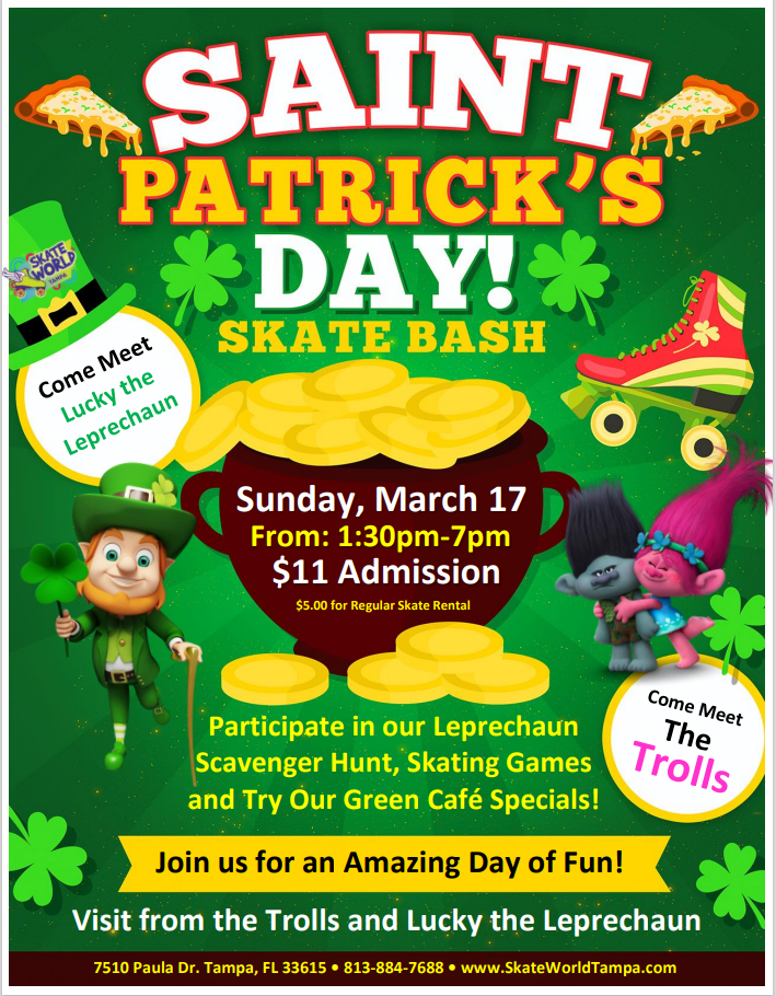 St. Patrick's Day Skate at Skate World Tampa
