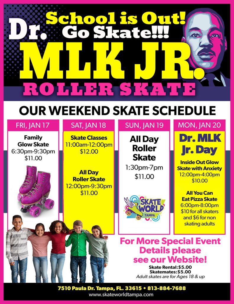 MLK Weekend 2025 Skating at Skateworld Tampa