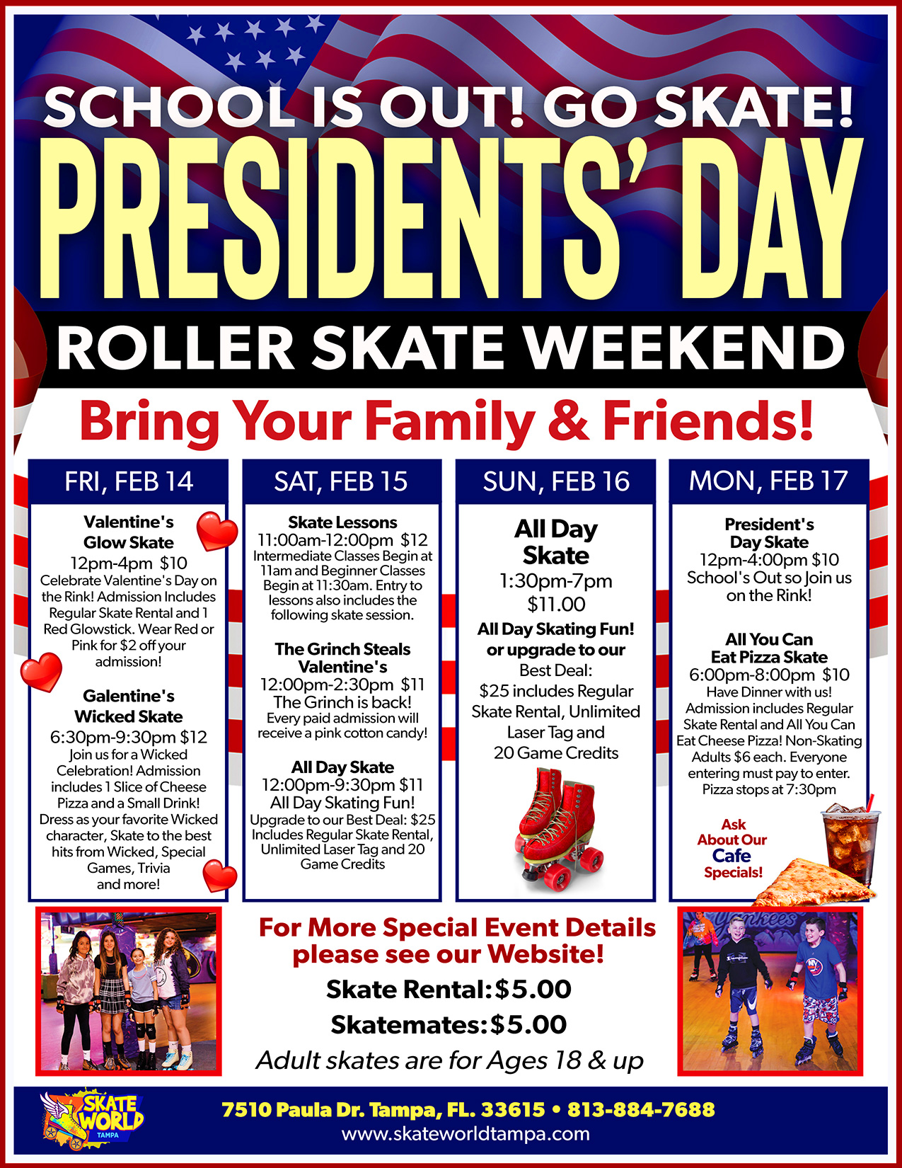 President's Day Weekend at Skateworld Tampa