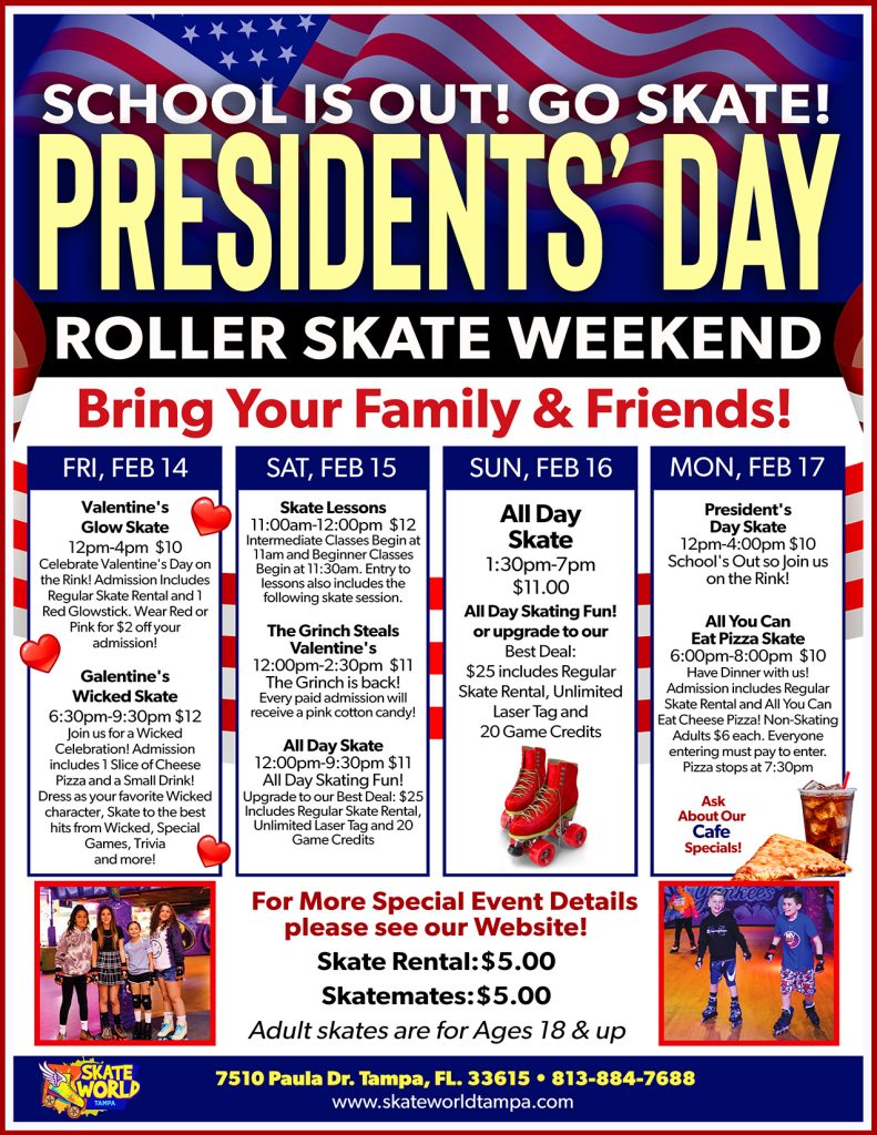 Skate World Tampa Presidents Day Weekend 2025