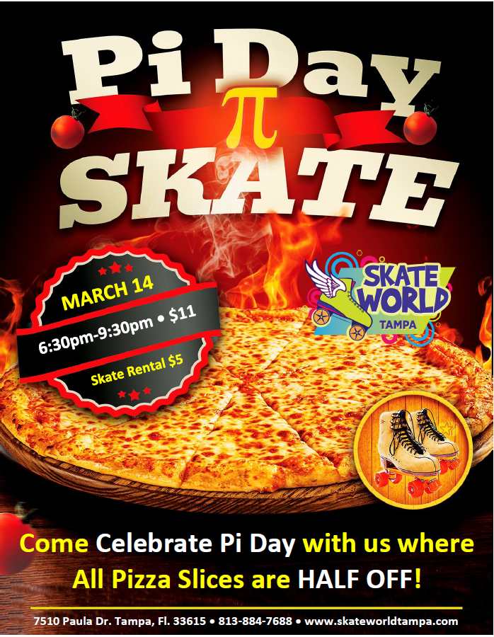 Pi Day Skating at Skateworld Tampa