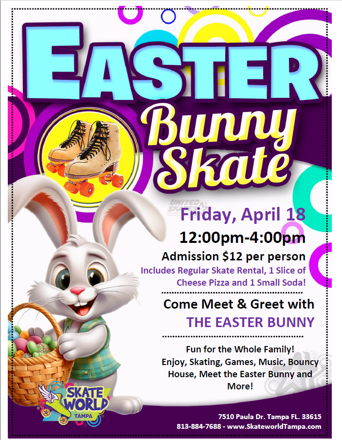 Easter Bunny Skate at Skateworld Tampa