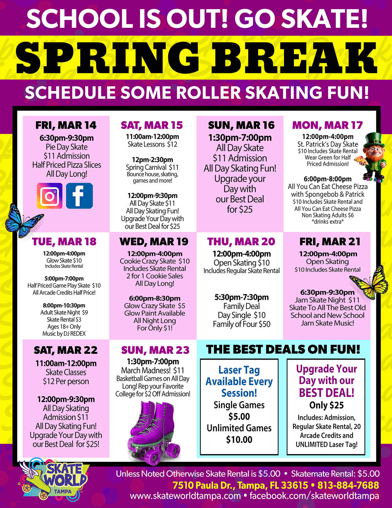 Skate World Tampa Spring Break 2025