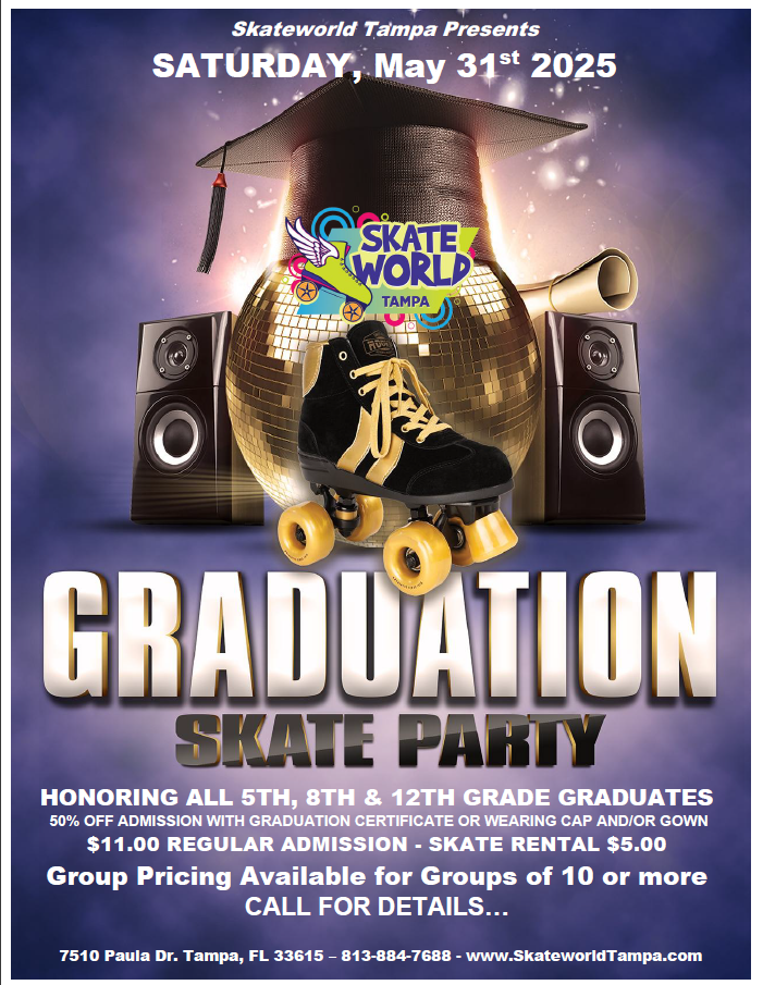 Graduation Skate Party at Skateworld Tampa