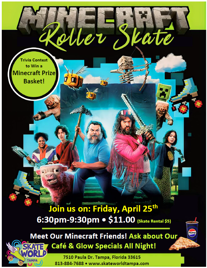 Minecraft Skating at Skateworld Tampa