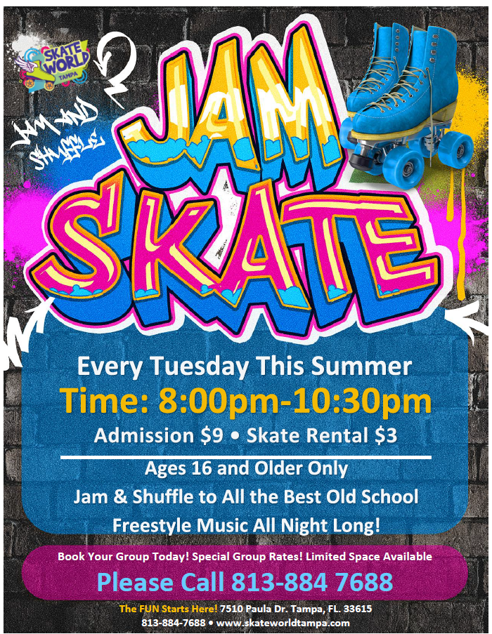 Summer Jam Skating at Skateworld Tampa
