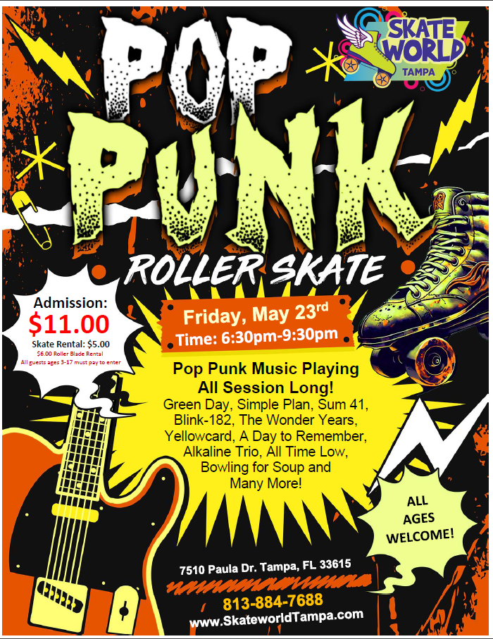 Pop Punk Skate at Skateworld Tampa
