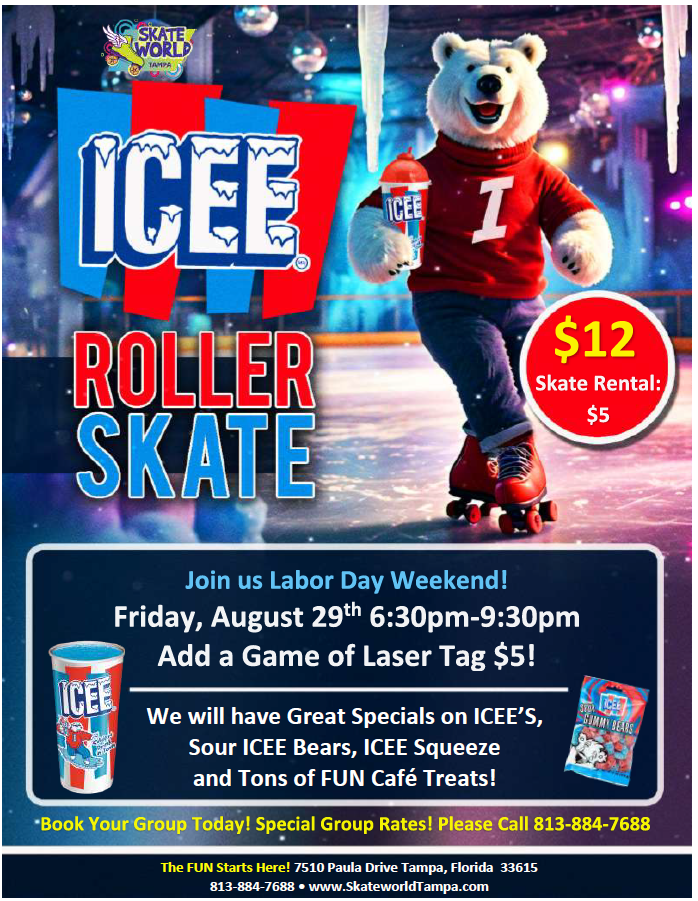 ICEE Skating and Laser Tag at Skateworld Tampa