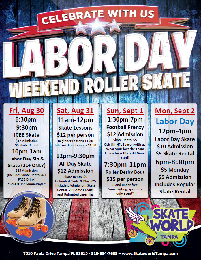 Labor Day Weekend Roller Skating and Laser Tag Fun at Skateworld Tampa