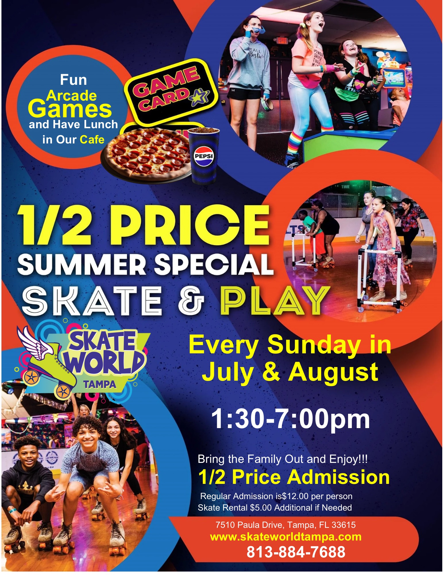 1/2 Price Sundays at Skateworld