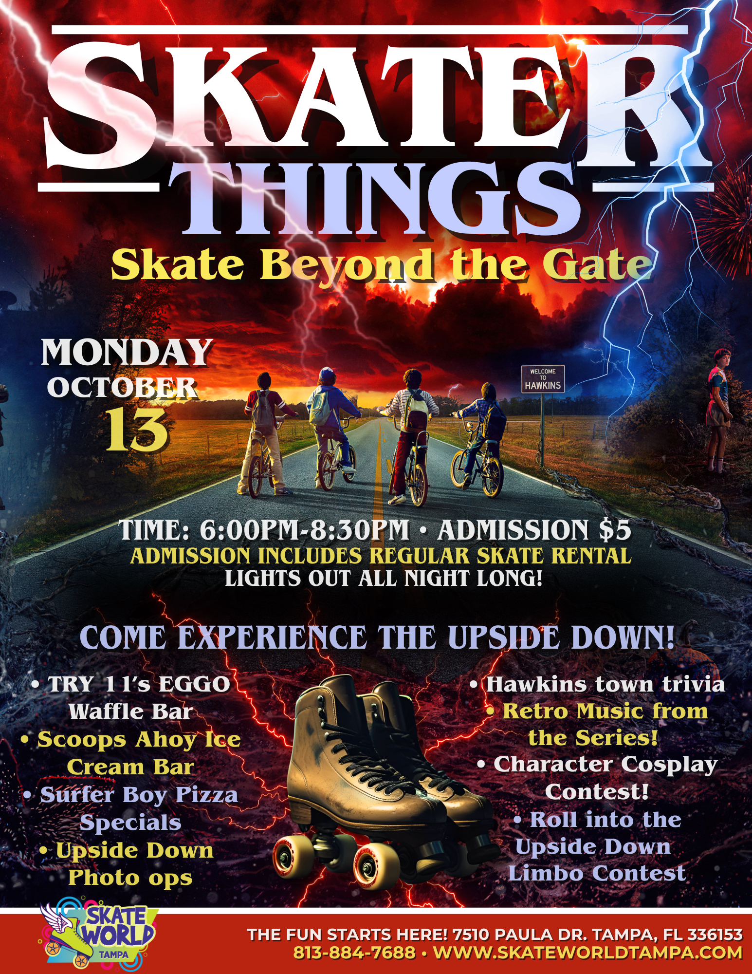 Stranger Things Skating and Laser Tag at Skateworld Tampa