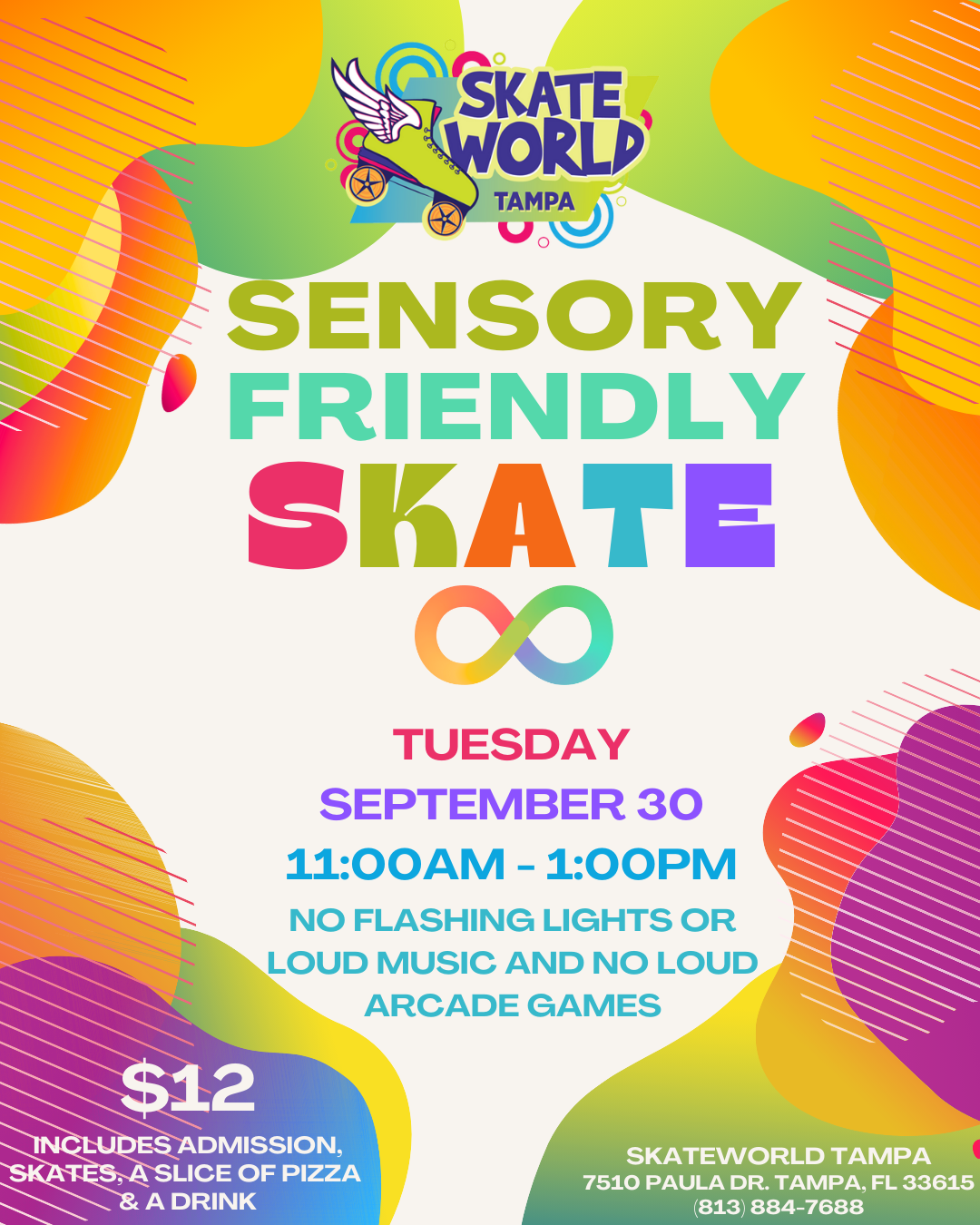 Sensory Friendly Skating at Skateworld Tampa