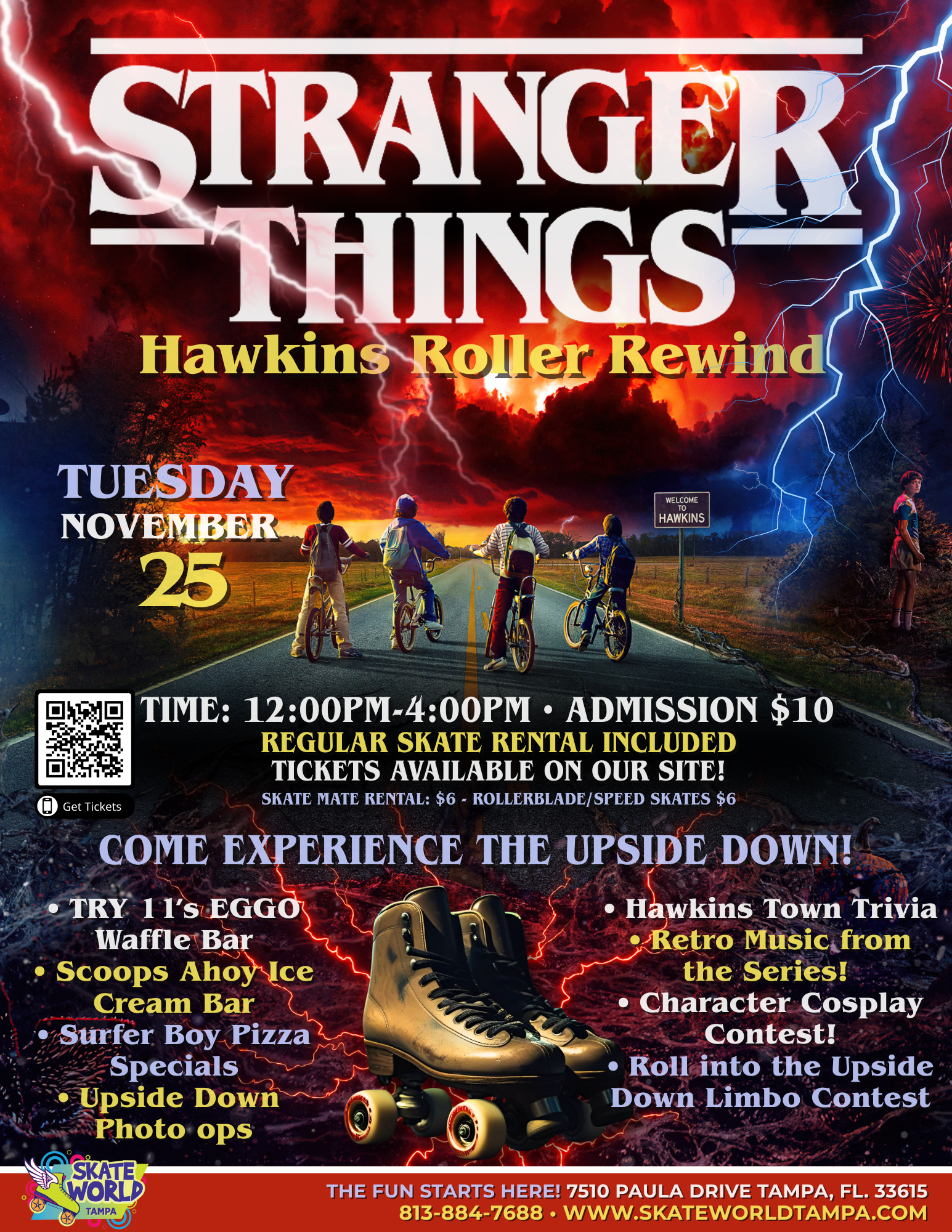 Stranger Things Skating and Laser Tag at Skateworld Tampa