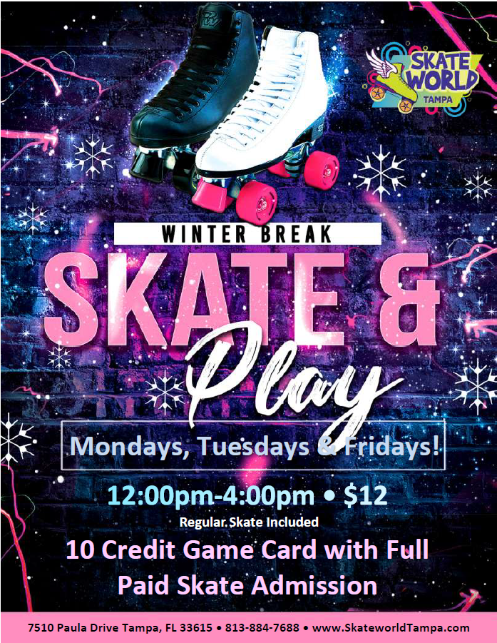 Winter Break Skate and Play at Skateworld Tampa!