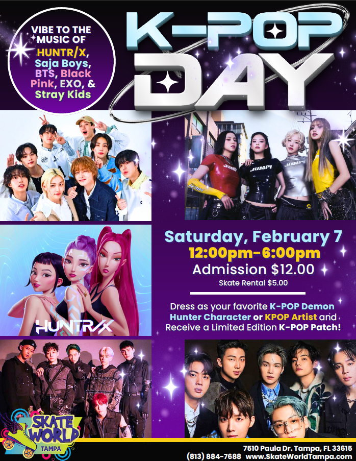K-Pop Day Skating and Laser Tag at Skateworld Tampa