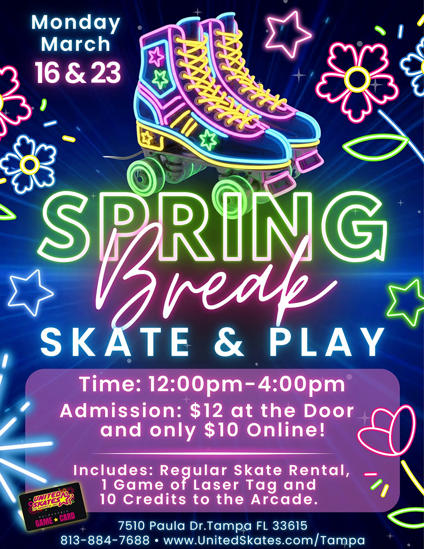 Spring Break Skate and Play at Skateworld Tampa