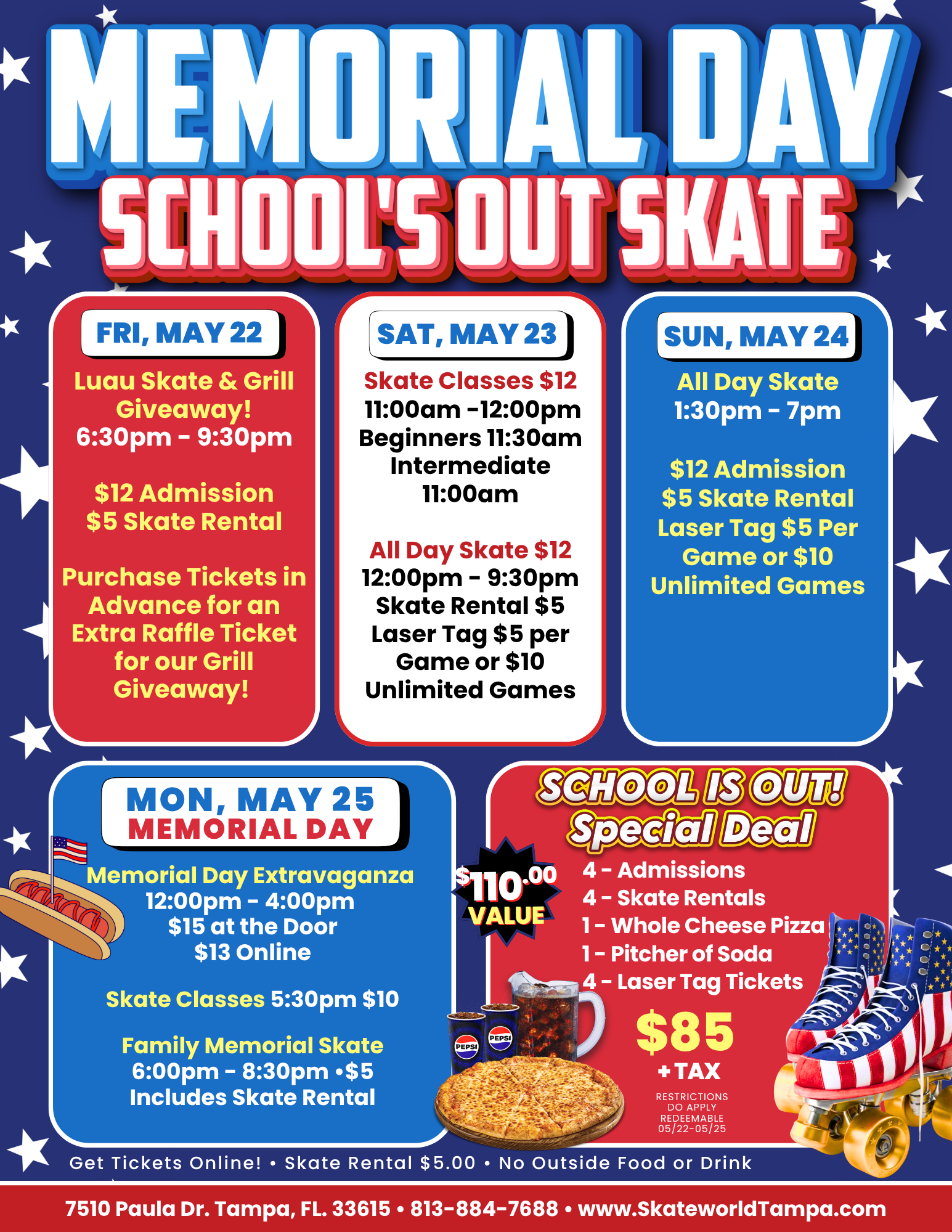 Memorial Day Weekend Skating and Laser Tag Fun at Skateworld Tampa!