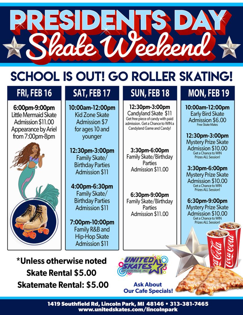 United Skates Lincoln Park Presidents Day Weekend 2024