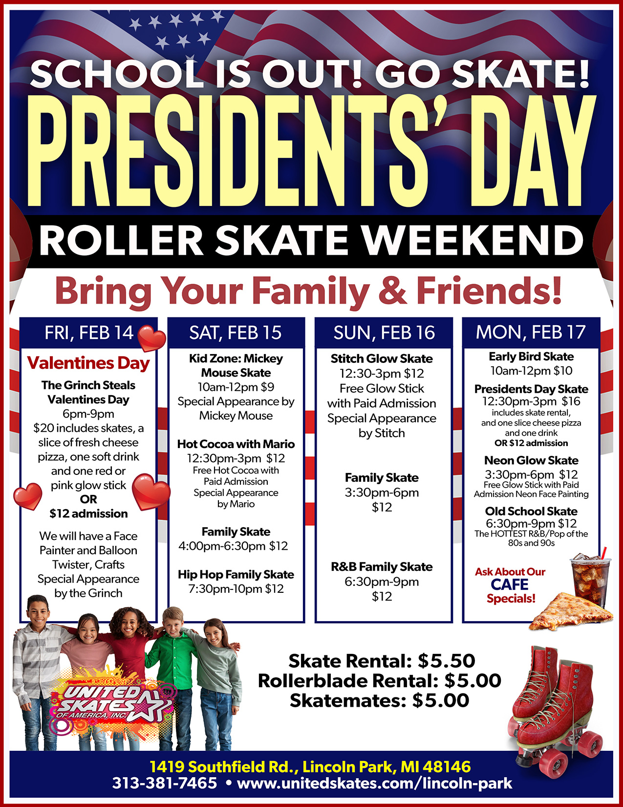United Skates Lincoln Park Presidents Day Weekend 2025